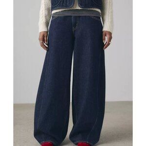 Levi's Women's 25x30 Premum Super Baggy Barrel Jeans Shaded View Dark Wash